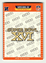 1989 Pro Set Super Bowl Logos #16 Super Bowl XVI