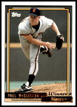 1992 Topps Gold Winners #424 Paul McClellan
