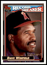 1992 Topps Gold Winners #5 Dave Winfield