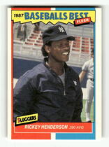 1987 Fleer Sluggers/Pitchers Baseballs Best #18 Rickey Henderson