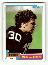 1981 Topps Base Set #85 Mark Van Eeghen