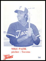 1975 Team Issue Tacoma Twins KMO Radio #14 Mike Pazik