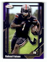 2026 SAGE Purple #25 Rashul Faison