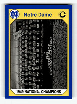 1990 Collegiate Collection Notre Dame 200 #162 1949 National Champions