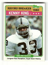 1981 Topps Base Set #333 Kenny King