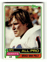 1981 Topps Base Set #270 Brad Van Pelt