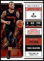 2018 Panini Contenders Draft Picks #10 Damian Lillard