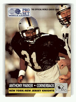 1991 Pro Set WLAF Inserts #WL20 Anthony Parker