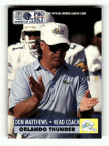 1991 Pro Set WLAF Inserts #WL21 Don Matthews