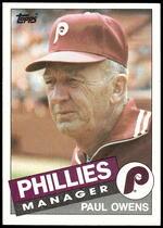 1985 Topps Base Set #92 Paul Owens