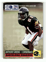 1991 Pro Set WLAF Inserts #WL5 Anthony Greene