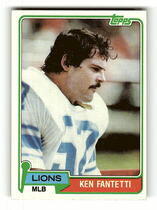 1981 Topps Base Set #142 Ken Fantetti