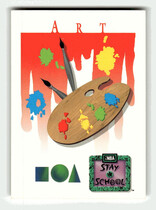 1991 SkyBox Base Set #343 Stay in School Art