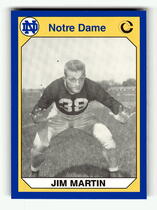 1990 Collegiate Collection Notre Dame 200 #185 Jim Martin