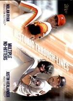 2019 Topps Historic Through Lines #HTL-17 Justin Verlander|Nolan Ryan