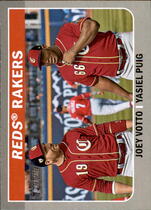 2019 Topps Heritage High Number Combo Cards #CC-9 Joey Votto|Yasiel Puig
