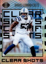 2019 Panini Illusions Clear Shots #1 Darius Leonard