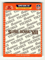 1989 Pro Set Super Bowl Logos #8 Super Bowl VIII
