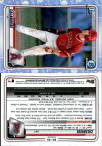 2020 Bowman Chrome Draft Refractor #BD-103 David Calabrese