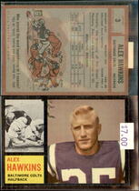 1962 Topps Base Set #3 Alex Hawkins