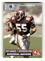 1991 Pro Set WLAF Inserts #WL16 Ray Savage