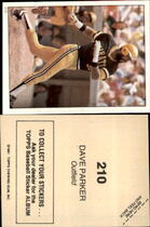 1981 Topps Stickers #210 Dave Parker