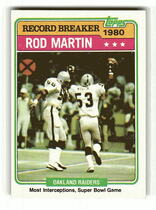 1981 Topps Base Set #334 Rod Martin