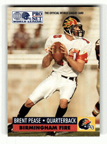 1991 Pro Set WLAF Inserts #WL8 Brent Pease