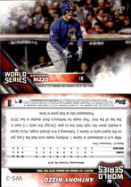2016 Topps Chicago Cubs World Series Champions Box Set #WS-2 Anthony Rizzo