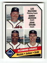 1989 CMC Richmond Braves #24 Johnny Grubb|Leo Mazzone|Sonny Jackson
