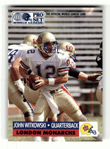 1991 Pro Set WLAF Inserts #WL14 John Witkowski