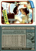 1980 Topps Base Set #279 Rob Andrews