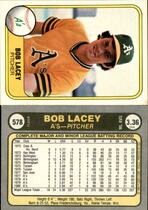 1981 Fleer Base Set #578 Bob Lacey