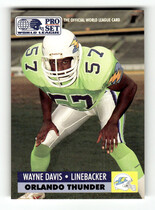 1991 Pro Set WLAF Inserts #WL23 Wayne Davis
