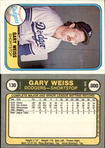 1981 Fleer Base Set #130 Gary Weiss