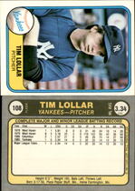 1981 Fleer Base Set #108 Tim Lollar