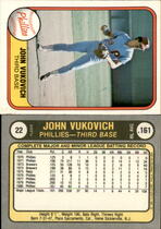 1981 Fleer Base Set #22 John Vukovich