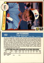 1982 Donruss Base Set #492 Jim Fanning