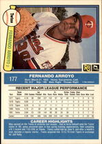 1982 Donruss Base Set #177 Fernando Arroyo