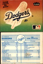 1983 Fleer Team Stickers (Blue Back) #NNO Dodgers (Logo)