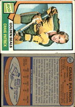 1974 Topps Base Set #262 Craig Patrick