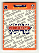 1989 Pro Set Super Bowl Logos #17 Super Bowl XVII