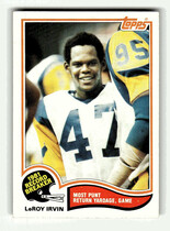 1982 Topps Base Set #3 LeRoy Irvin