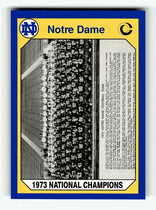 1990 Collegiate Collection Notre Dame 200 #182 1973 National Champions