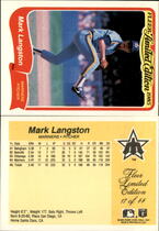 1985 Fleer Limited Edition #17 Mark Langston