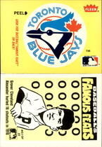 1986 Fleer Team Stickers Large Team Logo Famous Feats #1 Blue Jays