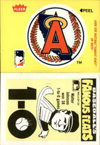 1986 Fleer Team Stickers Large Team Logo Famous Feats #4 Angels