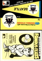 1986 Fleer Team Stickers Pennants Famous Feats #9 Mariners