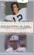 2000 Upper Deck Legends Reflections in Time #R9 Troy Aikman|Rodger Staubach
