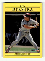 1991 Fleer Base Set #395 Lenny Dykstra